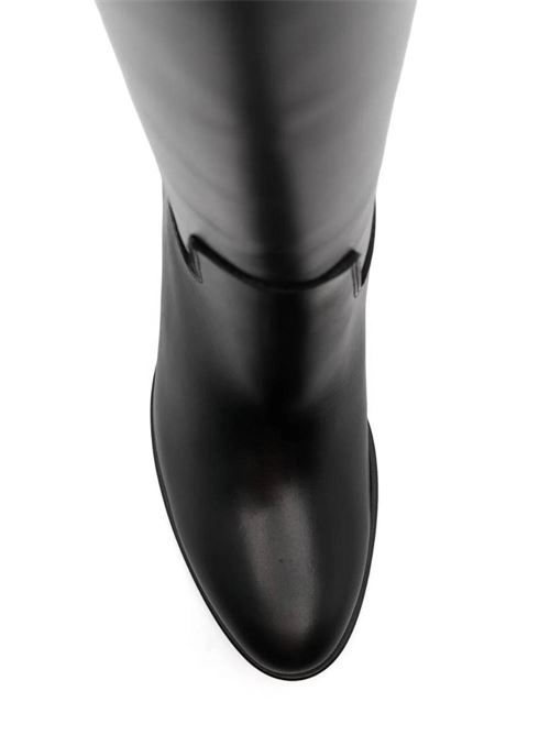 Black calf leather boot VIA ROMA 15 | 4041NERO